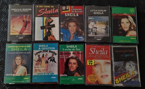 Sheila lot 10 cassettes - 10,