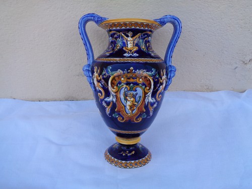 Superbe vase faïence de - vase,