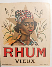 "RHUM vieux / superbe Etiquette- originale