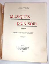 POESIE AIMEE EUVRARD MUSIQUES D'UN SOIR EO 1932 ENVOI DEDICACE SIGNE