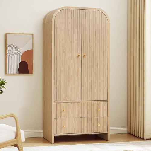 Arched armoire wardrobe closet - armoire,