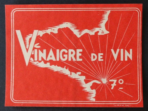 Ancienne étiquette vinaigre