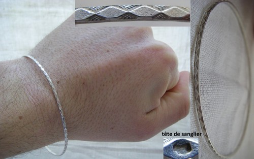 Bracelet jonc souple - bracelet, ⌀7cm