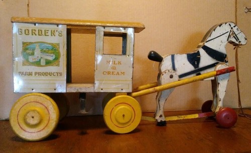 Antique 1920 borden horse - borden's,