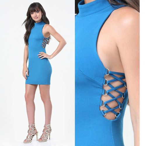 Bebe blue gina side lace - blue,