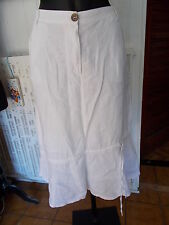Jupe longue 100% lin blanc