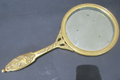 Ancien miroir face main - face,