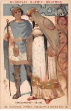 Chromos -COR10842 - Chocolat Guérin-Boutron- Les costumes- Carolingiens - Hom