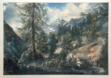 Tableau Aquarelle, "Paysage de