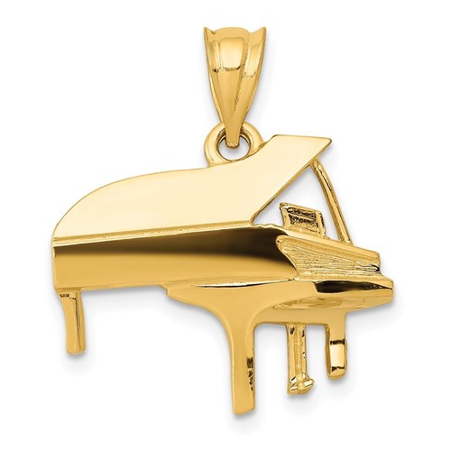 Real 14kt yellow gold piano - yellow,