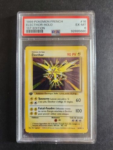 Carte pokémon électhor - pokémon,