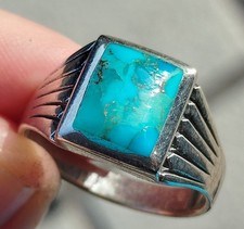 56g bague turquoise homme - 6,56g,