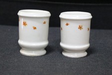 2 anciens petits pots PHARMACIE ? COQUETIER ? MOUTARDIER ? faience