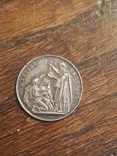 Médaille Jeton Ancien Argent Silver Mariage Daté 1879 Collection 