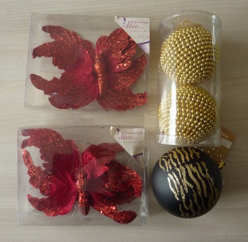 Lot boules papillons de - de, et