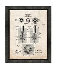 Golf Ball Patent Print Old
