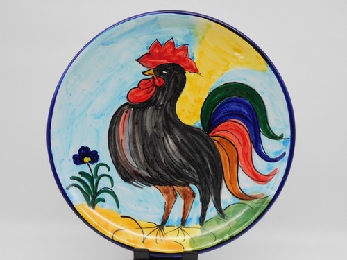 Assiette coq ceramique - coq, en
