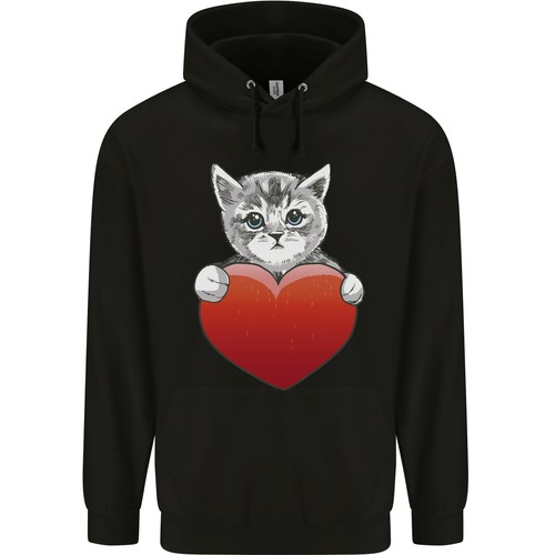 Mignon chat avec - chat, coeur