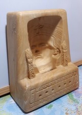 Statue Égyptienne RELIEF Pharaon 3D en Pierre Lourde*,Effet Visuel 3D/Art Deco