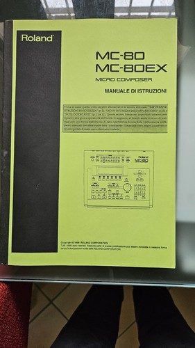 Roland original manuale - roland, mc-80