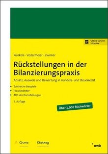 Rückstellungen der - rückstellungen, in