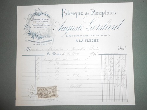 Ancienne facture auguste - ancienne,