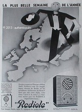 PUBLICITE RADIOLA POSTE 545 SUPER INDUCTANCE RADIOPHONO 426 DE 1932 FRENCH AD