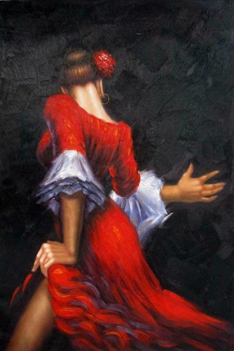 Danseuse flamenco tableau - flamenco,