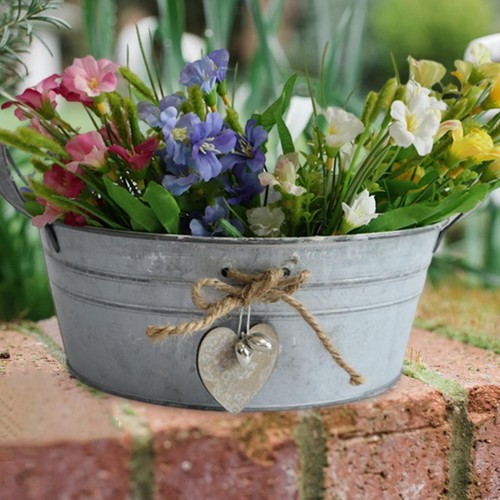 Vintage fer fleur - , seau
