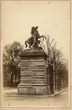 France, Paris, Chevaux Marly Vintage albumen print.  Tirage albuminé  10x14 