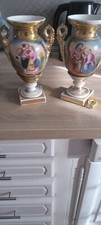 Paire de vases Empire porcelaine de Paris à restaurer
