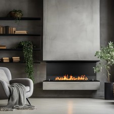 Foyer encastrable au bioéthanol à 3 côtés ouverts biocheminée 120x50 Trevi 120