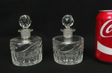 2 flacons de toilette parfum en cristal taillé 1900