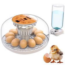Couveuse Incubateur Oeuf Auto-Cont Humidité,Temp,12/24 oeufs,OKKÖBI M12 Orange