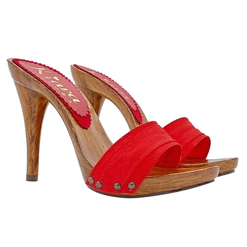 Mule rouge talon made - -,