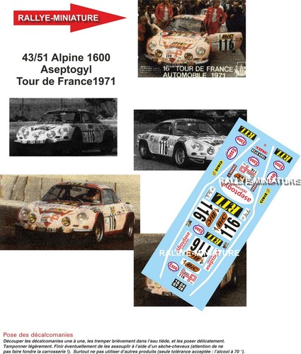 Decals ref 4351 alpine - decals, 1/24