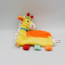 Doudou plat girafe jaune