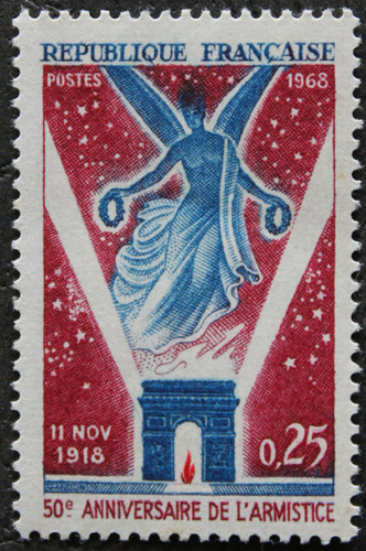 Timbre france 11 novembre - -,