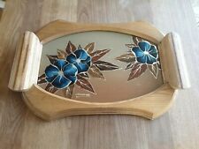 ancien plateau service bois et