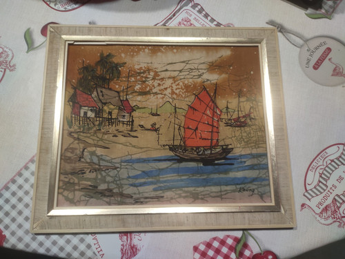 Ancien tableau huile sur - sur, toile