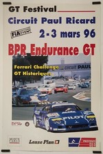 GT Circuit Paul Ricard 1996 Affiche Originale Automobile Sport