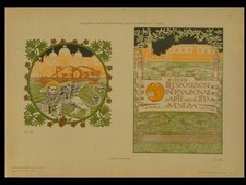 AFFICHE EXPOSITION VENISE - LITHOGRAPHIE 1910 - AUGUSTO SEZANNE