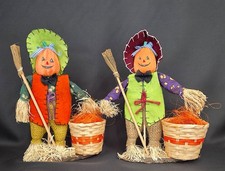 HALLOWEEN ÉPOUVANTAILS À TÊTE DE CITROUILLE EN PAILLE BALAI MERVYN PUMPKINHEAD ?