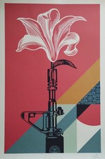 AR-15 Lily Offset Lithograph