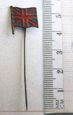 Insigne de revers  ancien en laiton peint " UNION JACK " = Drapeau Anglais