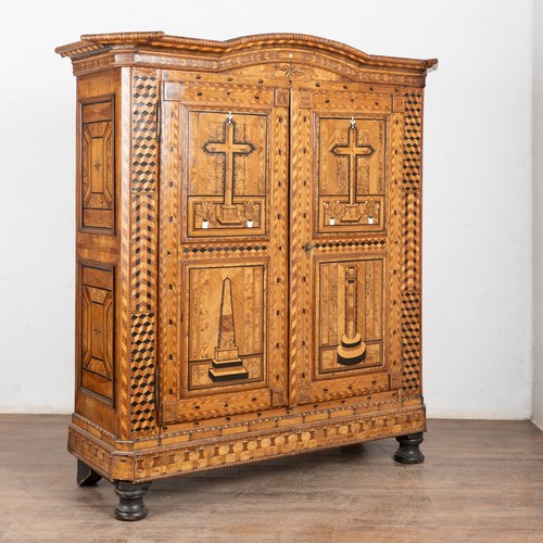 19th century highly inlaid - 19th,