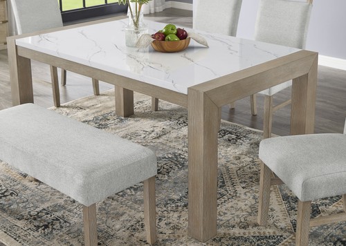 Tabitha rectangular white - 66"w,