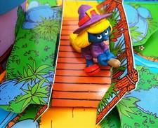 20198 Schtroumpfette sorciere balai smurf puffo puffi schtroumpf pitufo T.Rare