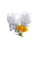 Lot de 2 petits pots de fleur ou cache-pot