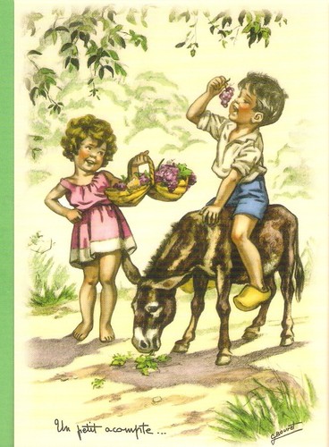 Germaine bouret carte - carte, postale